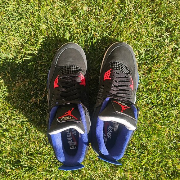Air Jordan 4 Retro “Rare Air” Black Red Blue – Men’s Size 13 - Picture 4 of 9